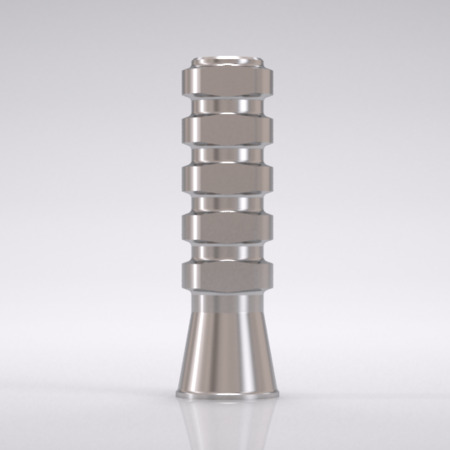 Titanium cap for bridge for bar abutment 