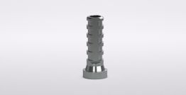 Titanium coping for Multi-unit abutment, incl. prosthetic screw, regular, for Multi-unit abutment, blue anodized 