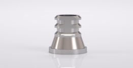 Titanium coping for Multi-unit abutment, short, incl. prosthetic screw, short, for Multi-unit abutment, blue anodized 