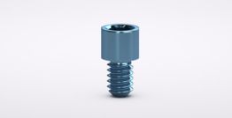 Prosthetic screw, short, for Multi-unit abutment, hex, blue anodized, M1.4 